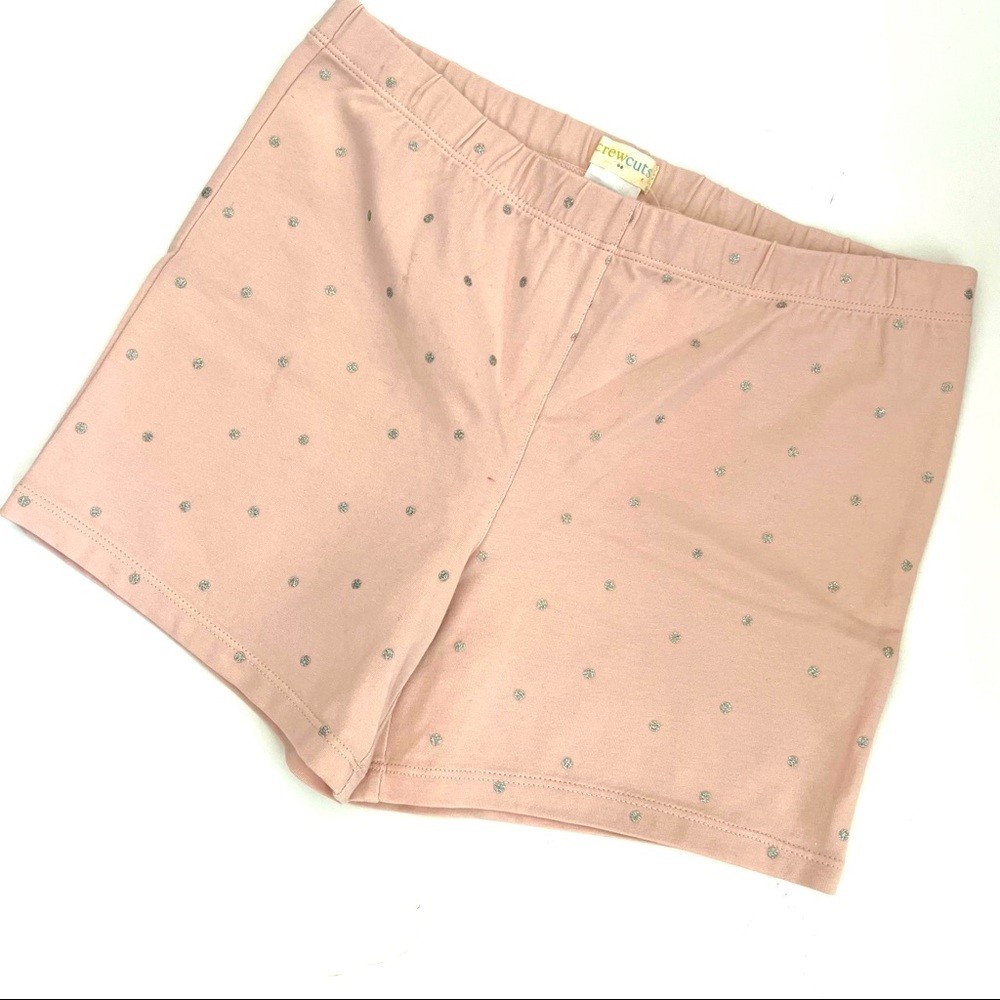 Crewcuts Pink Silver metallic Dots Legging Short